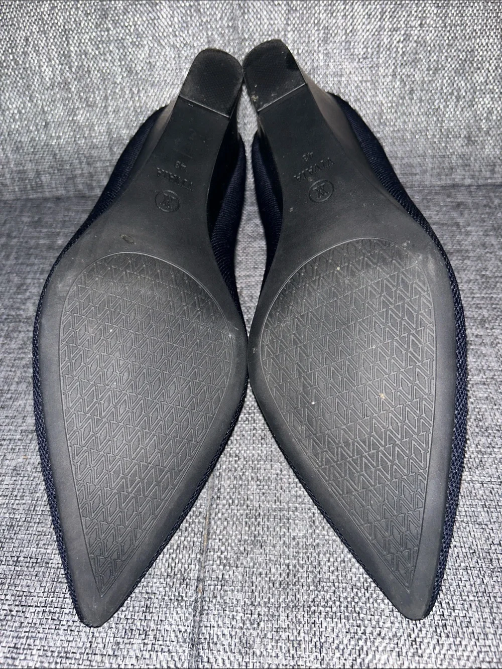 NEW - VIVAIA Women's Navy Pointed-Toe Stress Free Wedge Heel